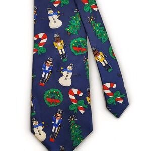 Mens‎ Holiday Christmas Tie Save The Children Collection Snowman 100% Silk 58 In
